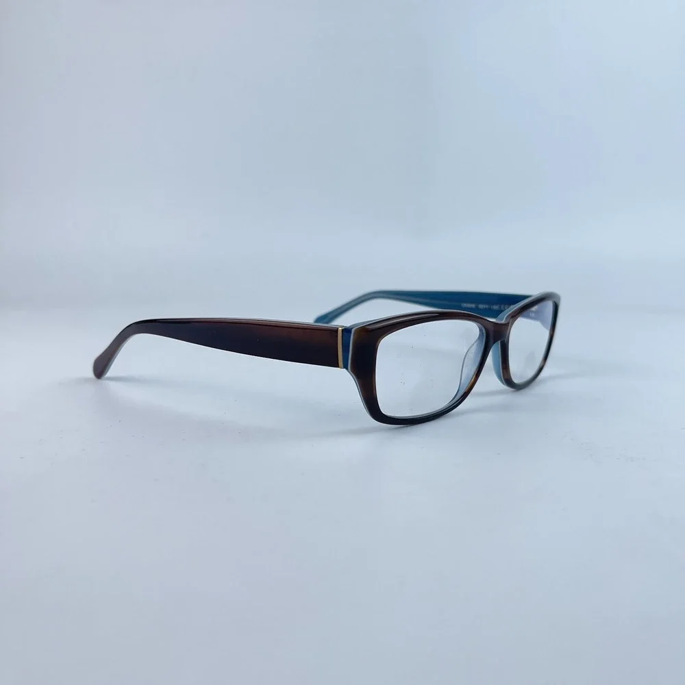 Fossil‎ Cassie 0DY1 Women Eyeglasses Brown & Blue Plastic Full Rim 52-14-135 mm